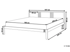Holzbett Weis Lattenrost 180 X 200 Cm Vannes