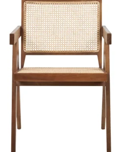 Holzstuhl Mit Rattangeflecht Helles Holz / Braun Westbrook