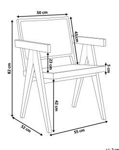 Holzstuhl Mit Rattangeflecht Helles Holz / Braun Westbrook