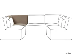 Jumbo Cord Corner Section Taupe Lemvig