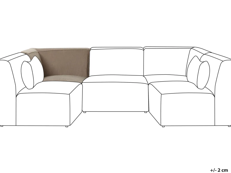 Jumbo Cord Corner Section Taupe Lemvig