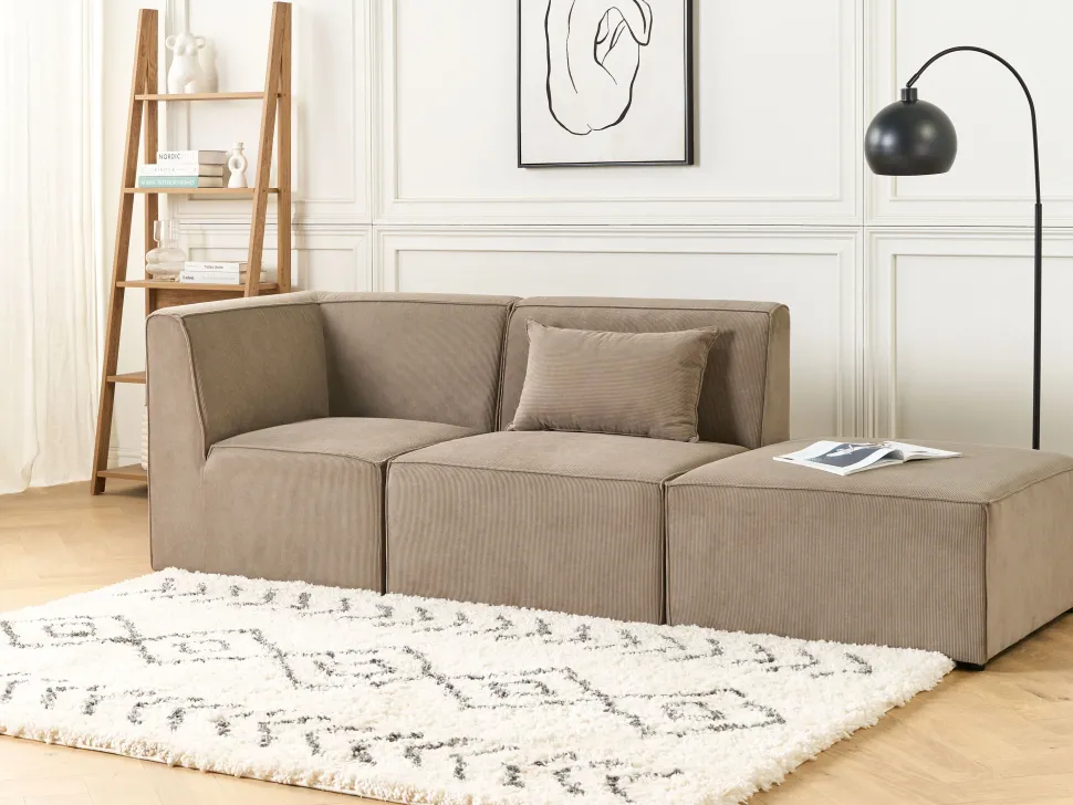 Jumbo Cord Corner Section Taupe Lemvig