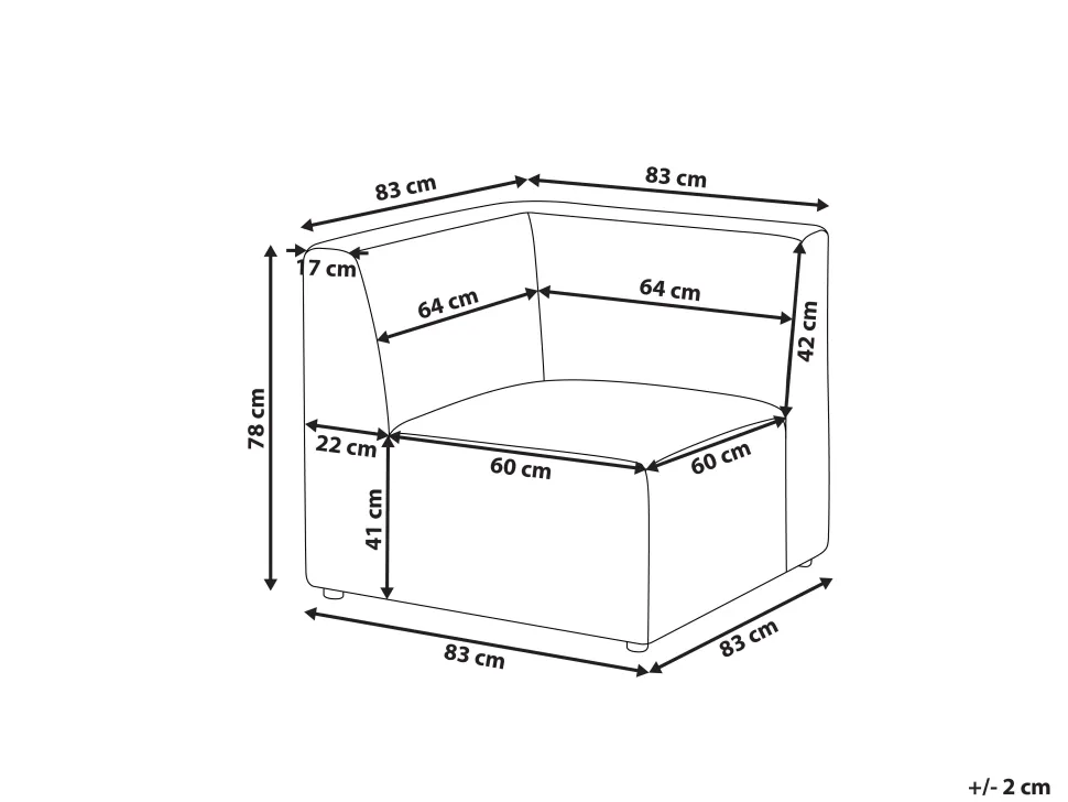 Jumbo Cord Corner Section Off White Lemvig