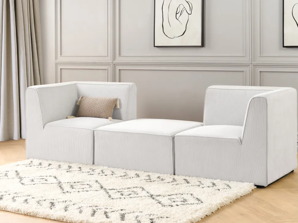 Jumbo Cord Corner Section Off White Lemvig