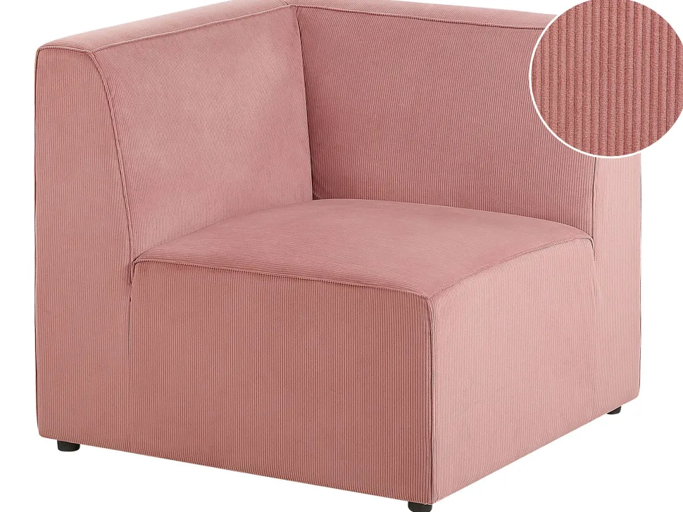 Jumbo Cord Corner Section Pink Lemvig