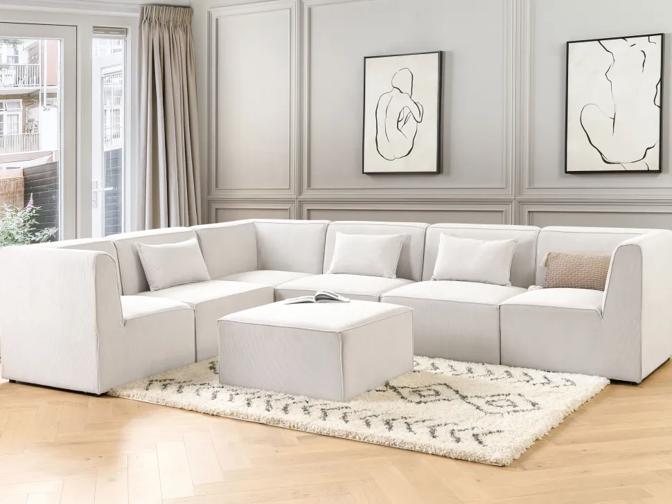 Jumbo Cord 1-Seat Section Off White Lemvig