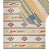 Kelim Teppich Baumwolle Mehrfarbig 200 X 300 Cm Geometrisches Muster Kurzflor Aparan