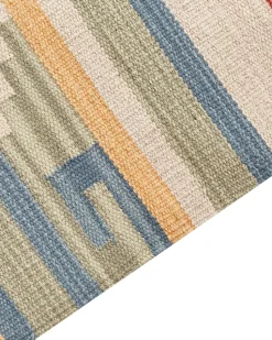 Kelim Teppich Baumwolle Mehrfarbig 200 X 300 Cm Geometrisches Muster Kurzflor Aparan