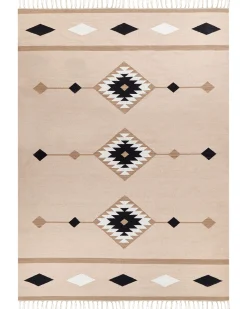 Kelim Teppich Baumwolle Mehrfarbig 200 X 300 Cm Geometrisches Muster Kurzflor Berdik