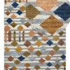 Kelim Teppich Wolle Mehrfarbig 160 X 230 Cm Geometrisches Muster Kurzflor Kasakh