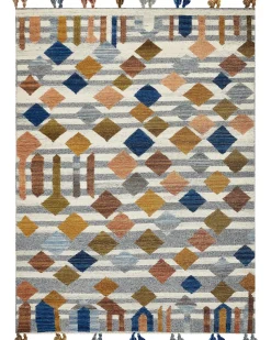 Kelim Teppich Wolle Mehrfarbig 160 X 230 Cm Geometrisches Muster Kurzflor Kasakh