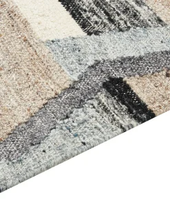 Kelim Teppich Wolle Mehrfarbig 160 X 230 Cm Geometrisches Muster Kurzflor Aygezard