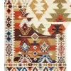 Kelim Teppich Wolle Mehrfarbig 160 X 230 Cm Geometrisches Muster Kurzflor Vosketap