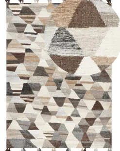 Kelim Teppich Wolle Mehrfarbig 160 X 230 Cm Patchwork Kurzflor Argavand