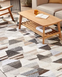 Kelim Teppich Wolle Mehrfarbig 160 X 230 Cm Patchwork Kurzflor Argavand