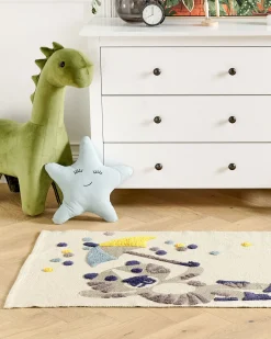 Kinderteppich Baumwolle Beige 80 X 150 Cm Tiermuster Singkil