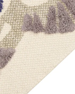 Kinderteppich Baumwolle Beige 80 X 150 Cm Tiermuster Singkil