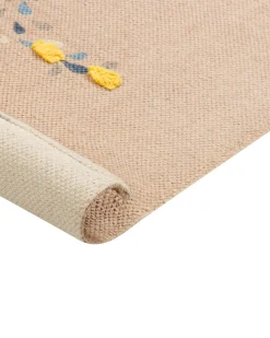 Kinderteppich Baumwolle Beige 80 X 150 Cm Wal-Motiv Seai
