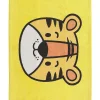Kinderteppich Baumwolle Gelb 60 X 90 Cm Tigermuster Kurzflor Ranchi