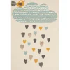 Kinderteppich Baumwolle Mehrfarbig 80 X 150 Cm Wolkenmotiv Blang