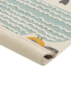 Kinderteppich Baumwolle Mehrfarbig 80 X 150 Cm Wolkenmotiv Blang