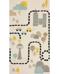 Kinderteppich Baumwolle Mehrfarbig 80 X 150 Cm Abstraktes Muster Sazak