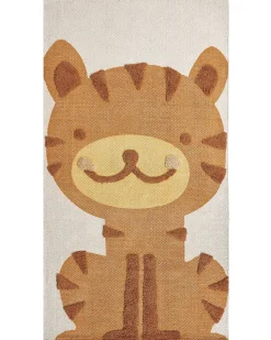 Kinderteppich Baumwolle Mehrfarbig 80 X 150 Cm Tigermotiv Sigli