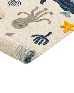 Kinderteppich Baumwolle Mehrfarbig 80 X 150 Cm Tiermuster Porsea