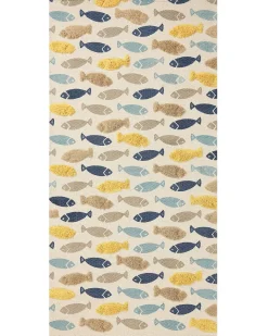 Kinderteppich Baumwolle Mehrfarbig 80 X 150 Cm Fischmotiv Ipuh