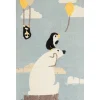 Kinderteppich Baumwolle Mehrfarbig 80 X 150 Cm Eisbar-Motiv Barus