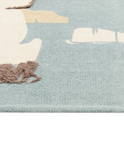 Kinderteppich Baumwolle Mehrfarbig 80 X 150 Cm Eisbar-Motiv Barus
