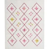 Kinderteppich Baumwolle Weis / Rosa 160 X 230 Cm Geometrisches Muster Kurzflor Cavus