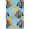 Kinderteppich Blau 80 X 140 Cm Fischmuster Kurzflor Fizme
