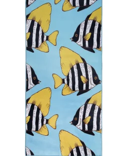 Kinderteppich Blau 80 X 140 Cm Fischmuster Kurzflor Fizme