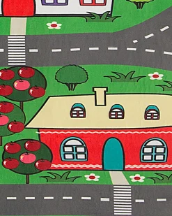 Kinderteppich Grun Stadt-Motiv 80 X 150 Cm Tutak