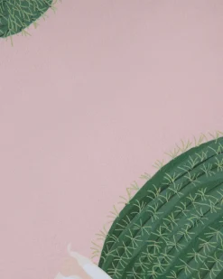 Kinderteppich Rosa 120 Cm Kaktus-Muster Kurzflor Eldivan