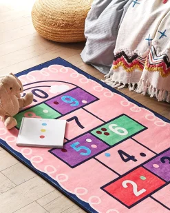 Kinderteppich Rosa Mit Hupfspiel 80 X 150 Cm Honaz