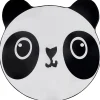 Kinderteppich Schwarz / Weis 120 Cm Pandamotiv Kurzflor Panda
