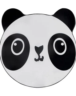 Kinderteppich Schwarz / Weis 120 Cm Pandamotiv Kurzflor Panda
