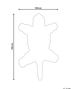 Kinderteppich Wolle Beige 100 X 160 Cm Lowenmotiv Mufasa