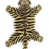 Kinderteppich Wolle Beige / Schwarz 100 X 160 Cm Tigermotiv Shere