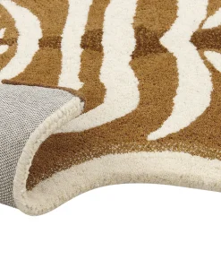Kinderteppich Wolle Braun / Beige 100 X 160 Cm Antilopenmotiv Zaza