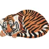 Kinderteppich Wolle Orange 100 X 155 Cm Tigermotiv Rajah