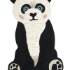 Kinderteppich Wolle Schwarz / Weis 100 X 160 Cm Pandamotiv Jingjing