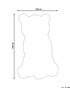 Kinderteppich Wolle Schwarz / Weis 100 X 160 Cm Pandamotiv Jingjing