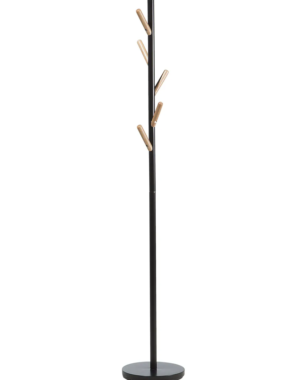 Kleiderstander Metall / Kiefernholz Schwarz 170 Cm Albin