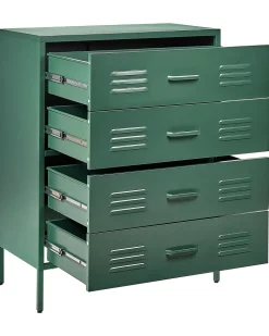 Kommode Dunkelgrun 4 Schubladen Enago