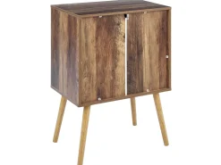 Kommode Dunkler Holzfarbton / Grau 3 Schubladen Batley