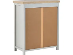 Kommode Grau / Heller Holzfarbton 4 Schubladen Clio