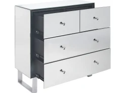 Kommode Silber Mit 4 Schubladen Verspiegelt Nesle